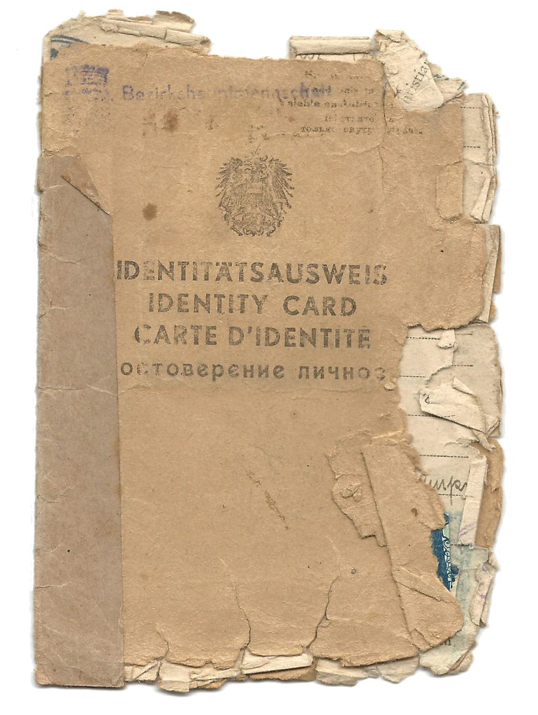 Identitätsausweis (Identity Card) des Franz Eichinger - Vorderseite