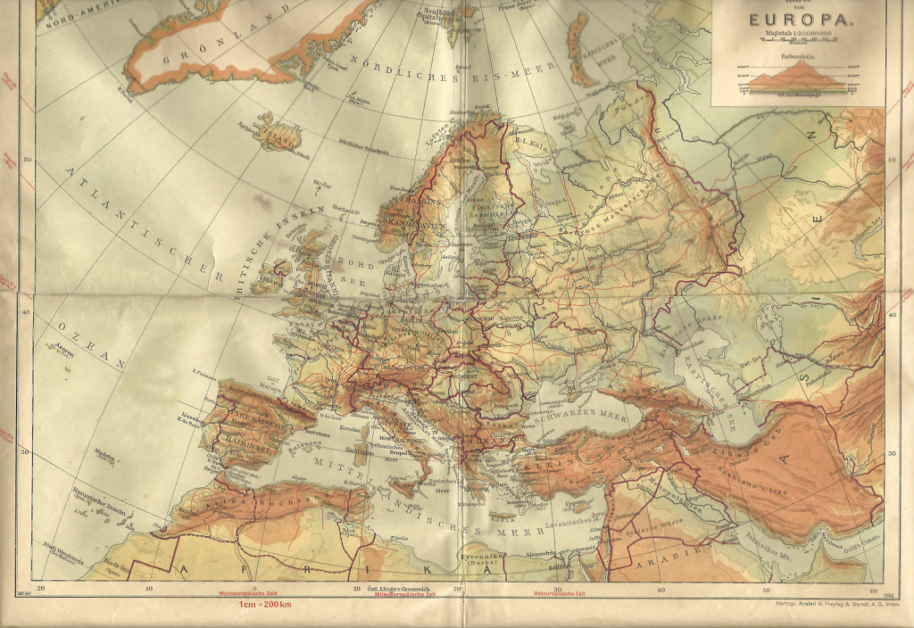 Karte von Europa - Deutsches Reich